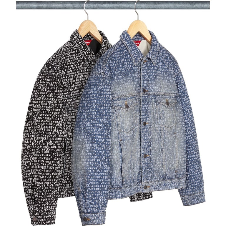 Supreme Fuck Stitch Denim Trucker Jacket (spring/summer 2025) - $398.00
