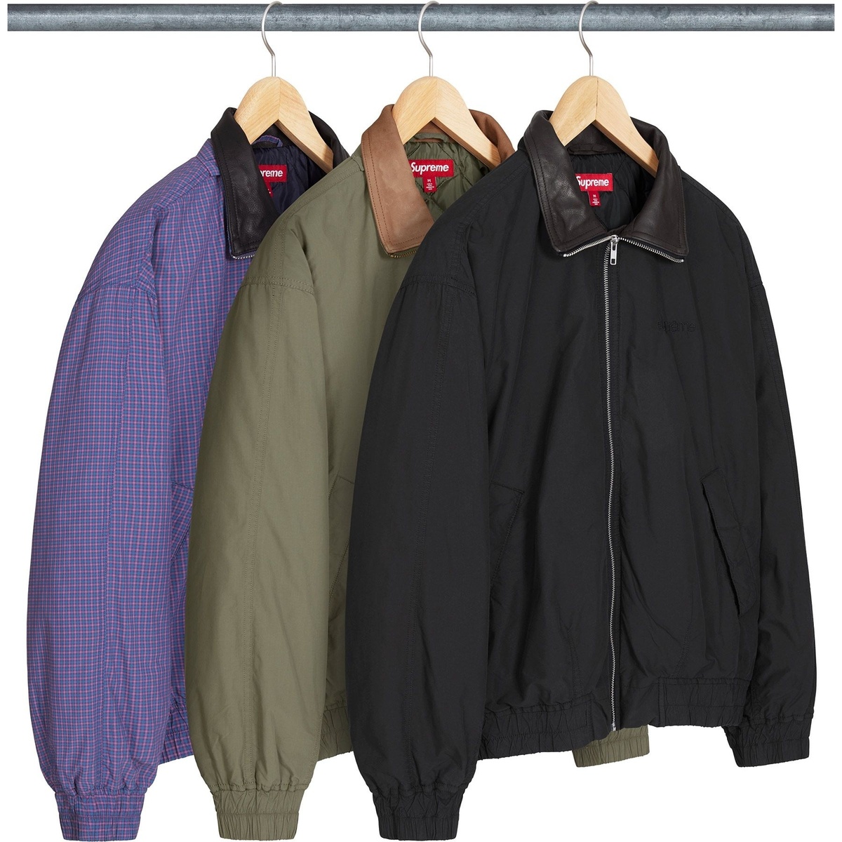 Leather Collar Utility Jacket - SupremeCommunity