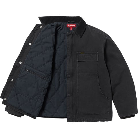 Supreme Old English Canvas Work Jacket - Black