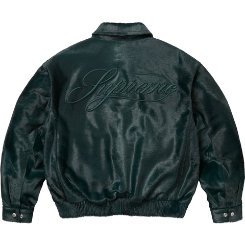 Supreme Ponyhair Varsity Jacket - Green