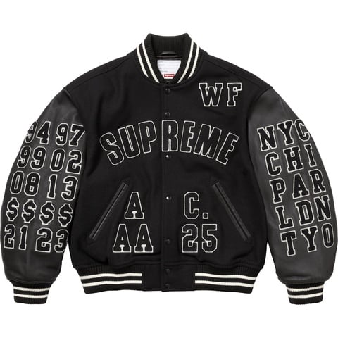 Supreme Praises Varsity Jacket - Black