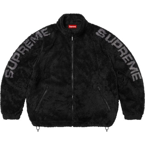 Supreme Shoulder Logo Fleece Jacket - Black