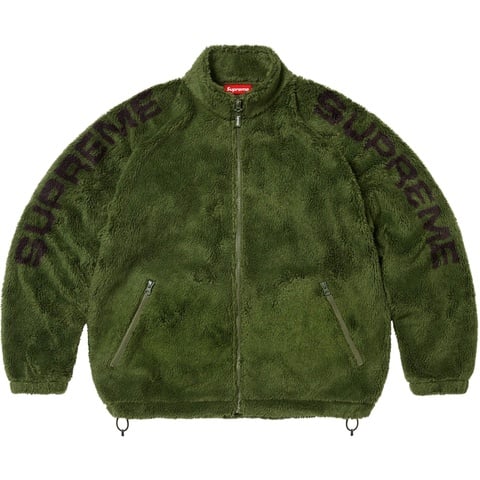 Supreme Shoulder Logo Fleece Jacket - Green
