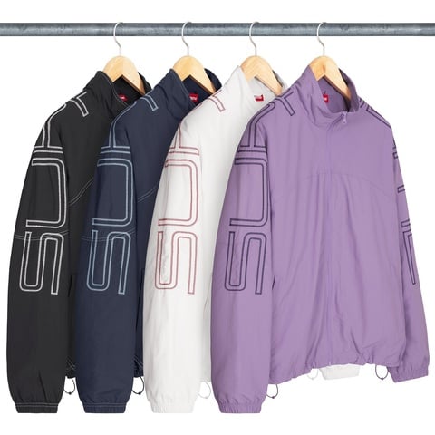 Spellout Embroidered Track Jacket - Supreme