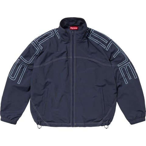 Supreme Spellout Embroidered Track Jacket - Navy