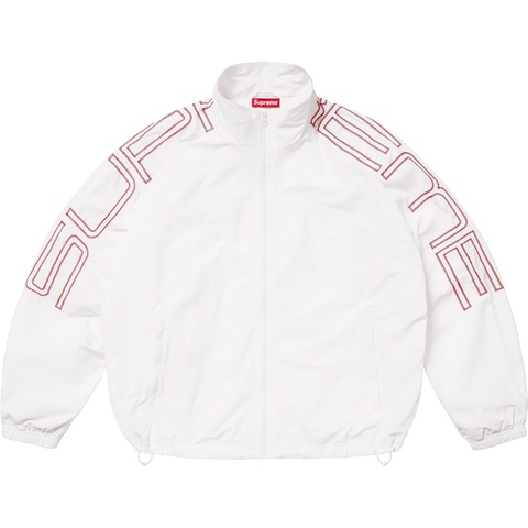 Supreme Spellout Embroidered Track Jacket - White