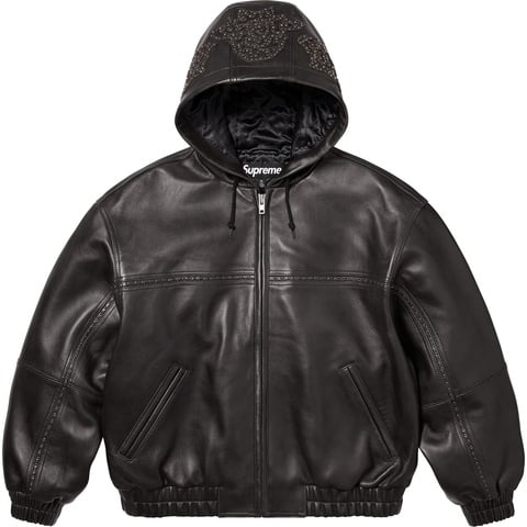 Studded Hooded Leather Jacket - spring/summer 2025 - Supreme
