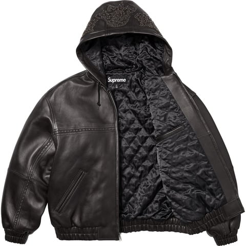 Studded Hooded Leather Jacket - spring/summer 2025 - Supreme