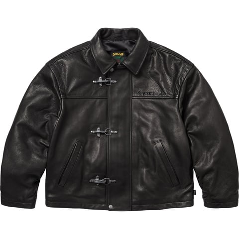 Supreme Supreme®/Schott® Leather Clip Jacket - Black