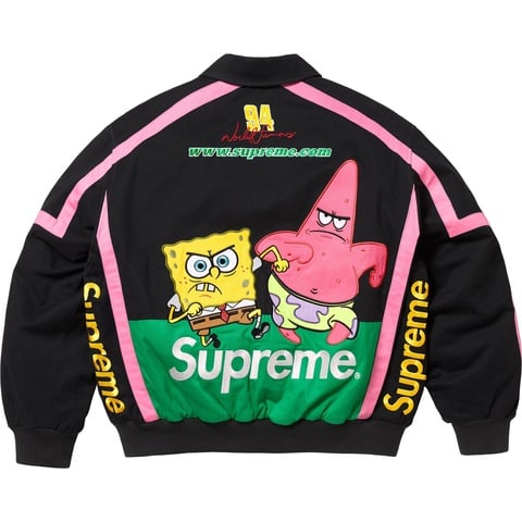 Supreme Supreme®/SpongeBob SquarePants Jeff Hamilton Racing Jacket - Black