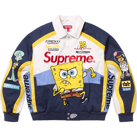 Supreme Supreme®/SpongeBob SquarePants Jeff Hamilton Racing Jacket - White