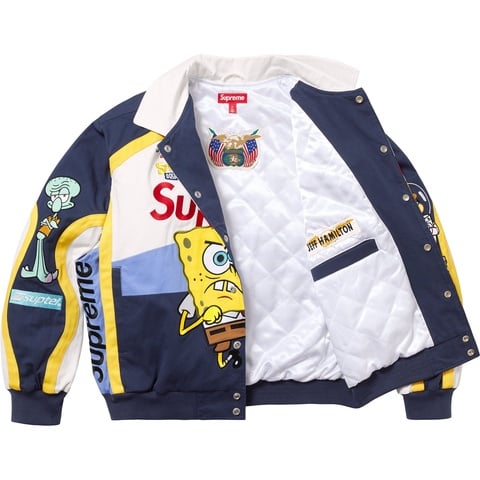 Supreme Supreme®/SpongeBob SquarePants Jeff Hamilton Racing Jacket - White