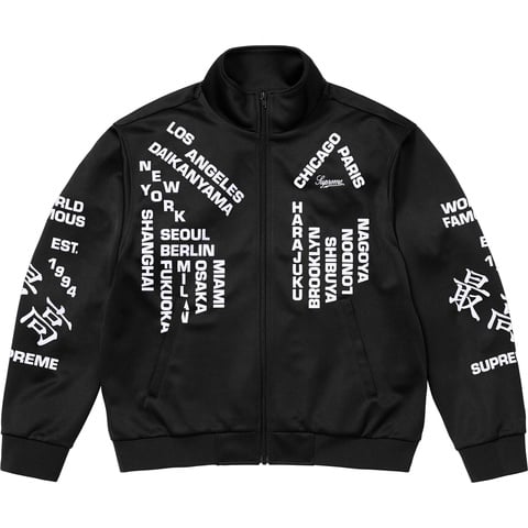 Supreme Worldwide Tricot Track Jacket - Black
