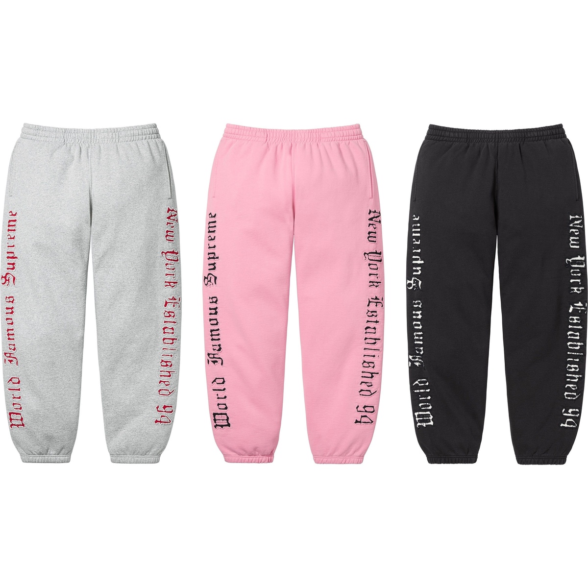 Supreme Contrast Cutout Sweatpant (spring/summer 2025) - $148.00