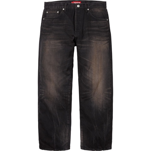 Distressed Loose Fit Selvedge Jean - Supreme