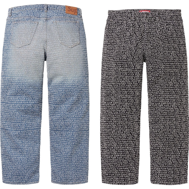 Supreme Fuck Stitch Loose Fit Jean (spring/summer 2025) - $348.00