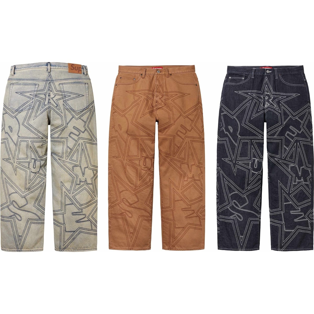 Stars Topstitch Baggy Jean - spring/summer 2025 - Supreme