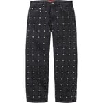 Supreme Studded Seam Loose Fit Jean (SS25) - Black