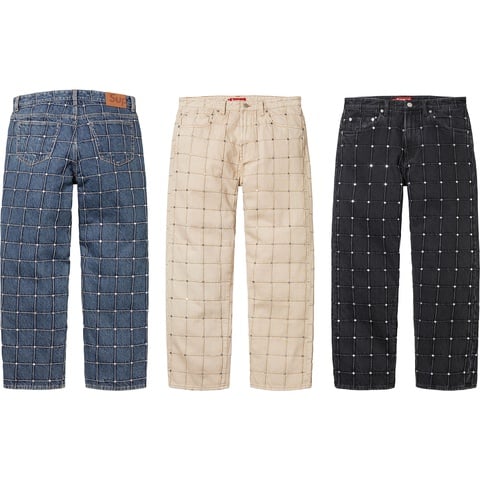 パンツ supreme Studded Seam Loose Fit Jean 34 Studded Seam Loose Fit Jean - spring/summer 2025 - Supreme