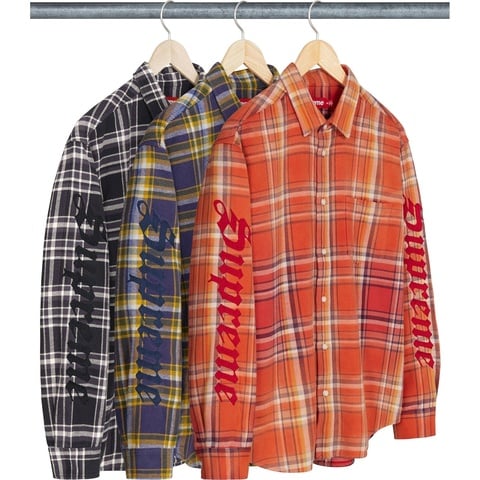 Supreme Old English Plaid Flannel Shirt - $158.00