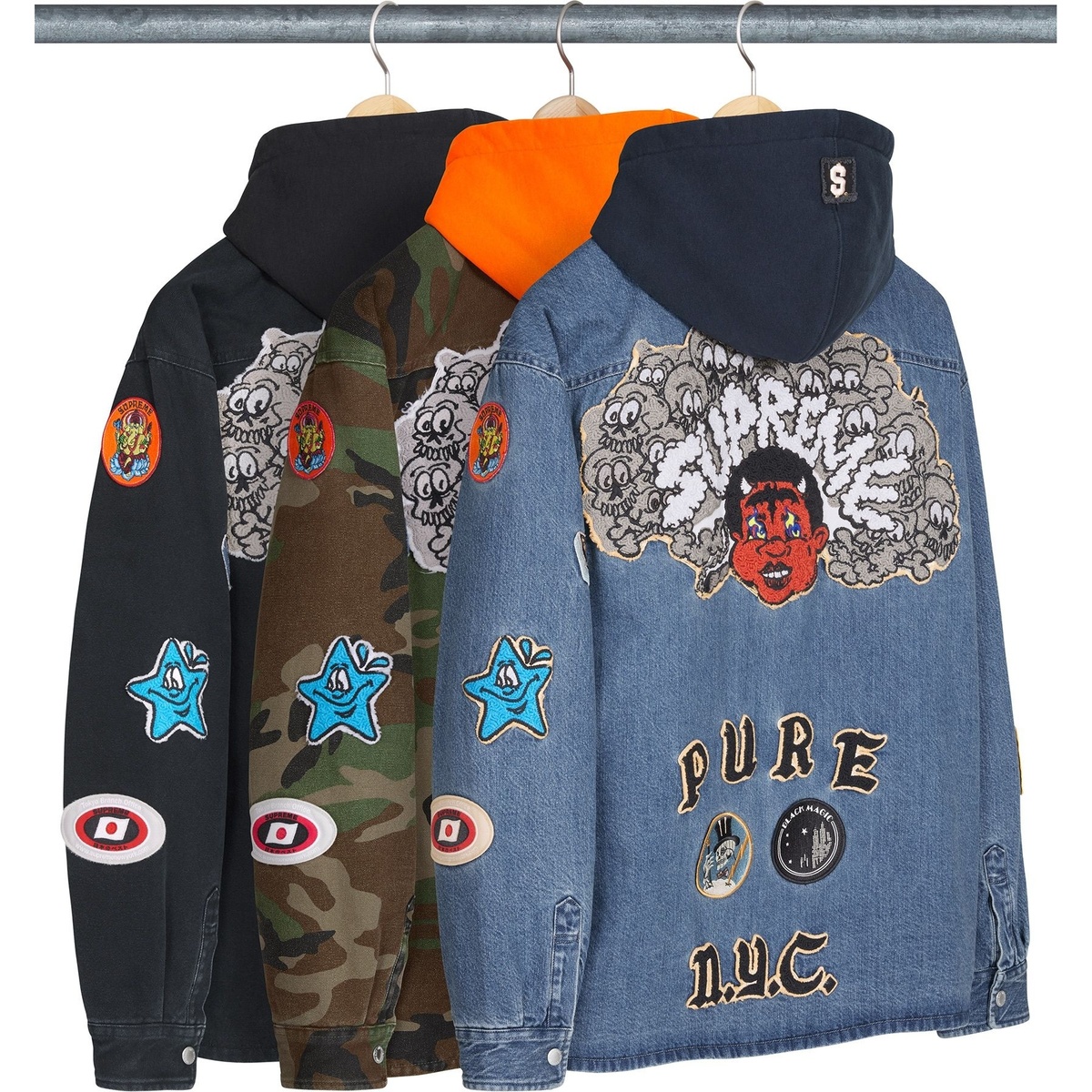 な*み様 Supreme Patches Hooded Zip Up Shirt Patches Hooded Zip Up Shirt - spring/summer 2025 - Supreme