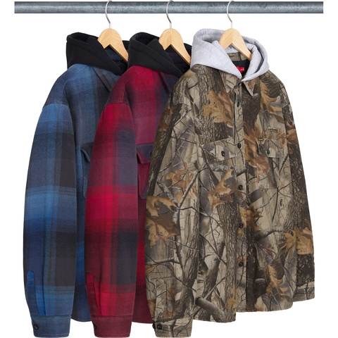 Quilted Lined Hooded Flannel Shirt - Supreme