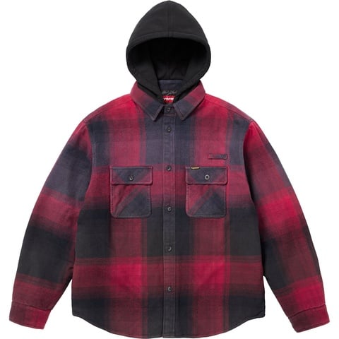 Quilted Lined Hooded Flannel Shirt - Supreme
