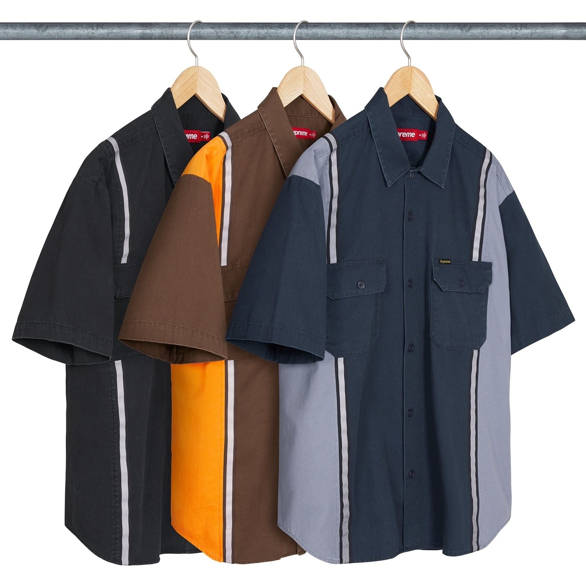 Reflective Stripe S/S Work Shirt - Supreme