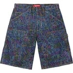 Supreme Handwriting Double Knee Denim Short (SS25) - Indigo