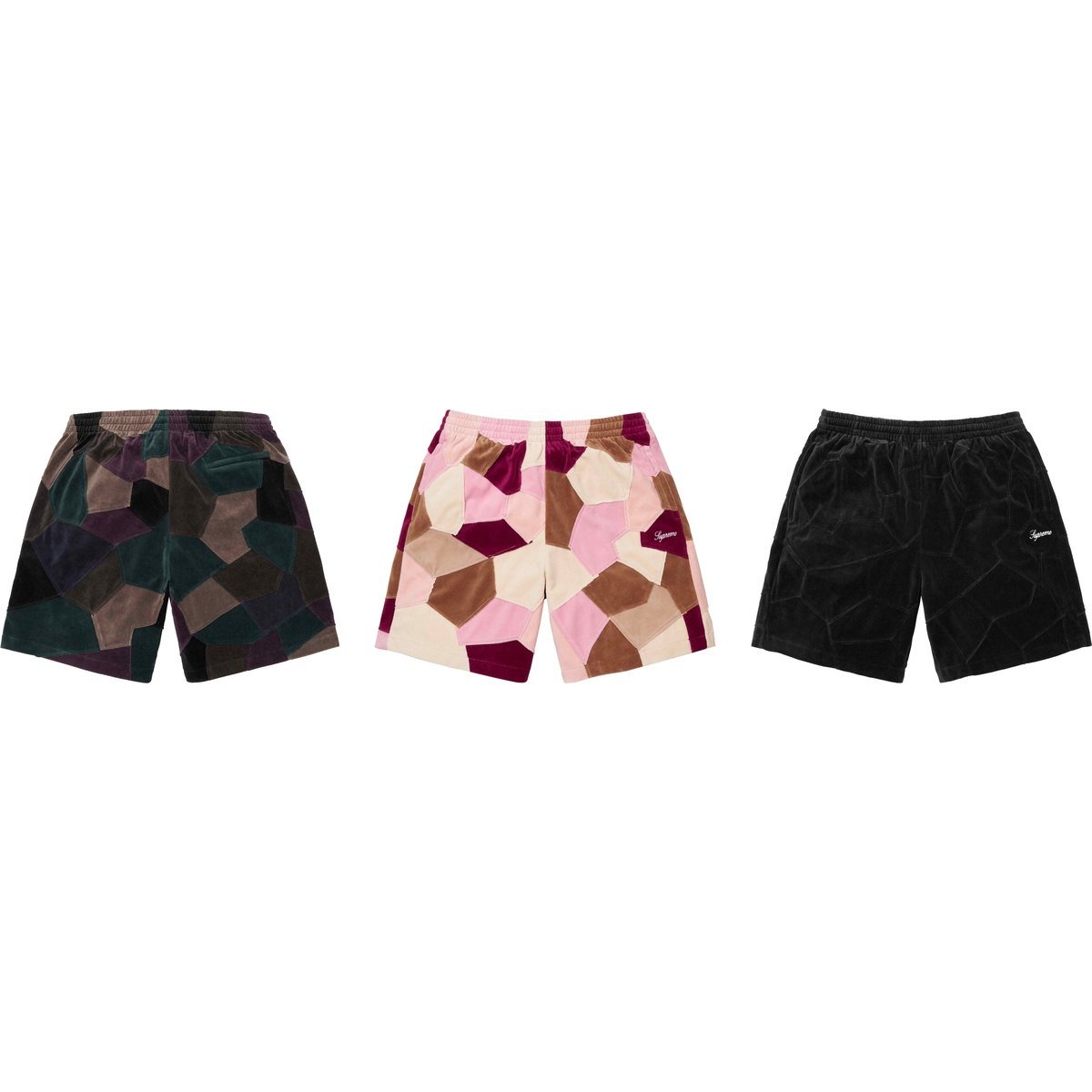 Supreme Patchwork Velour Short S 黒Black 中古・古着通販】Supreme (シュプリーム) Patchwork Velour Short