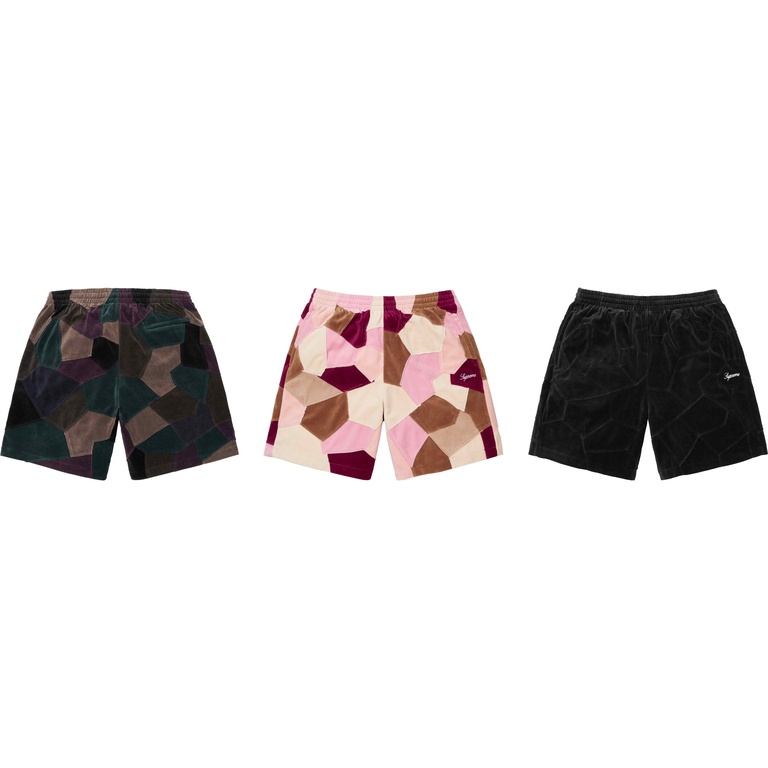 Supreme Patchwork Velour Short (spring/summer 2025) - $138.00
