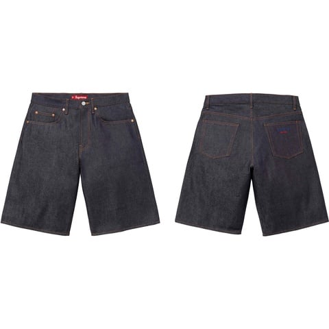 Rigid Baggy Selvedge Denim Short - Supreme