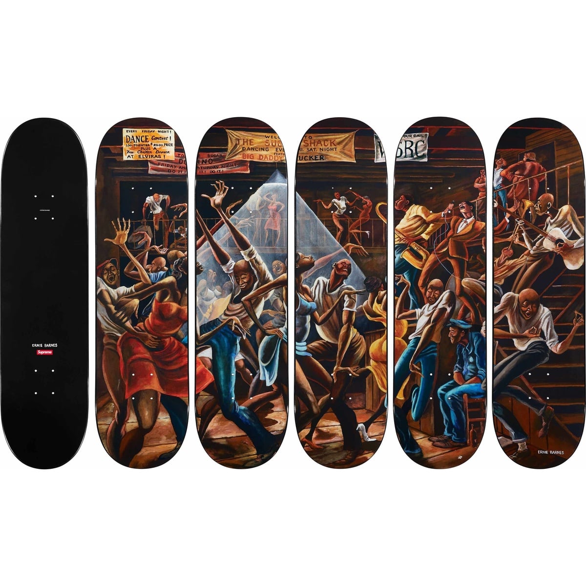 Supreme/Ernie Barnes Skateboard (Set of 5) - SupremeCommunity