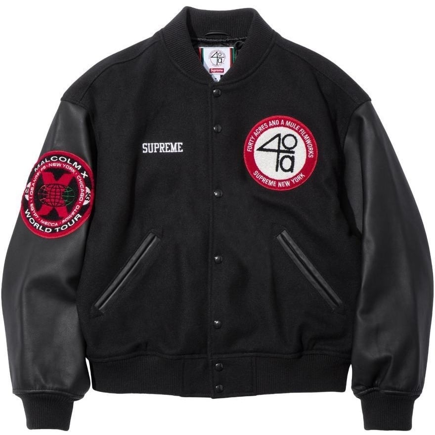 Supreme/40 Acres Malcolm X Varsity Jacket - Supreme