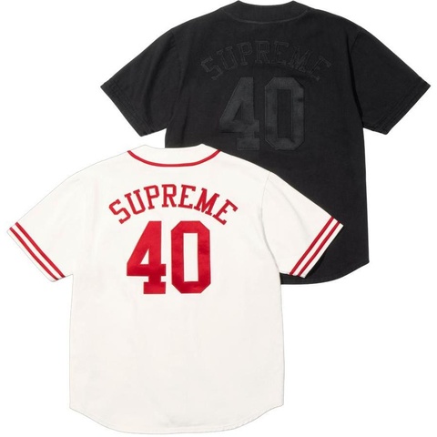 トップス Supreme 40 Acres Twill Baseball Jersey Supreme/40 Acres Twill Baseball Jersey - Supreme