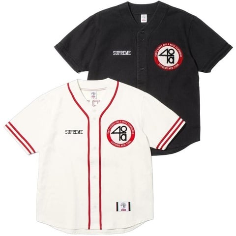 スケートボード Supreme x 40 Acres Twill BaseballJersey Buy Supreme x 40 Acres Twill Baseball Jersey 'Natural' - SS25KN38