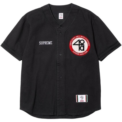 トップス Supreme 40 Acres Twill Baseball Jersey Supreme 40 Acres Twill Baseball Jersey Black | eBay