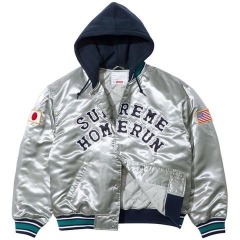 Supreme Supreme®/Homerun Satin Hooded Varsity Jacket - Colorway