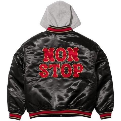 ジャケット・アウター Supreme run Satin Hooded Varsity Jk Supreme®/Homerun Satin Hooded Varsity Jacket - Supreme