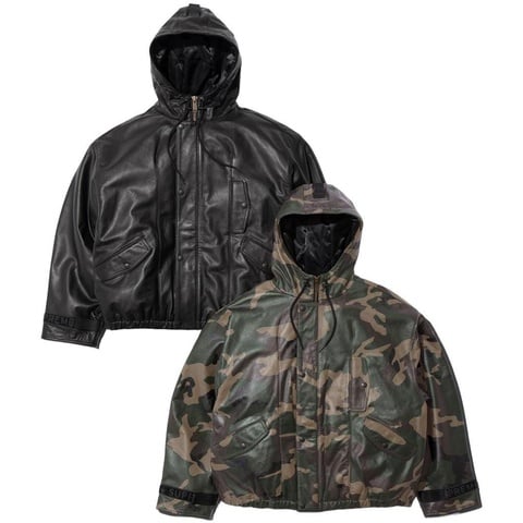 Supreme®/Marithé + François Girbaud Hooded Leather Flight Bomber
