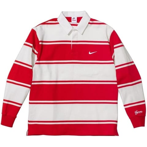Supreme✖️Nike ロゴプリント ポロシャツ M Supreme®/Nike® Stripe Rugby - spring/summer 2025 - Supreme