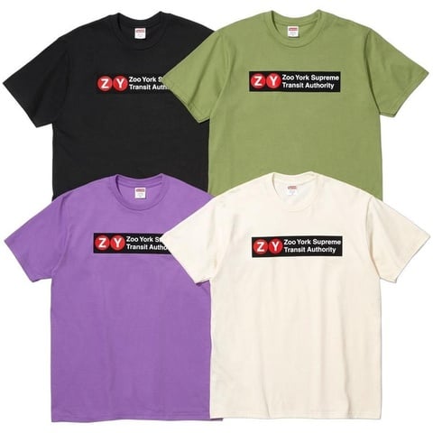 Supreme 25ss Supreme×ZooYork Transit Tee Supreme/Zoo York Transit Tee - spring/summer 2025 - Supreme