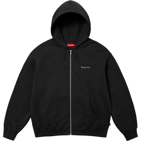 Supreme Crest Zip Up Hooded Sweatshirt - Black