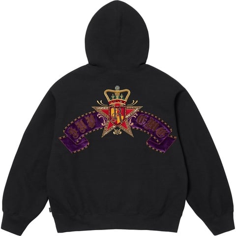 Supreme Crest SS25 ジップアップ パーカー ブラック フーディ Supreme Work Zip Up Hooded Sweatshirt (SS25) Black Men's - SS25 - US