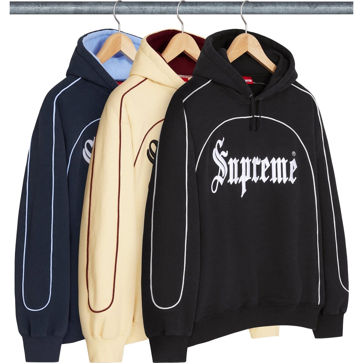 Curve Piping Hooded Sweatshirt - SupremeCommunity