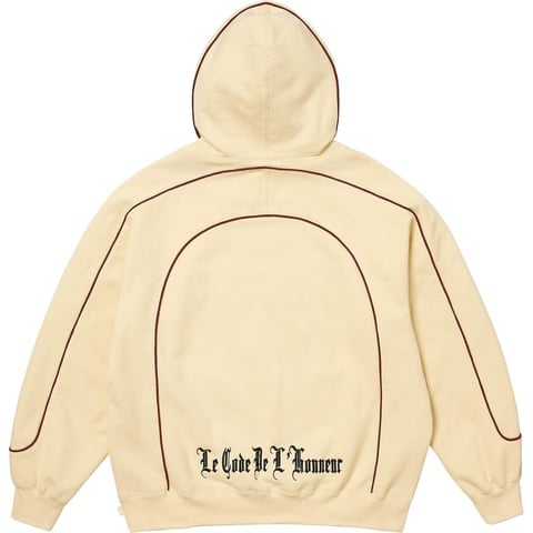 Supreme Curve Piping Hooded Sweatshirt - Natural