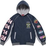 Supreme Playoffs Zip Up Hooded Sweatshirt (SS25) - Navy