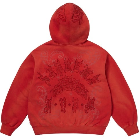 Leather Appliqué Zip Up Hooded Sweatshirt - Supreme