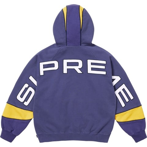 Supreme Paneled Hooded Sweatshirt - Washed Navy
