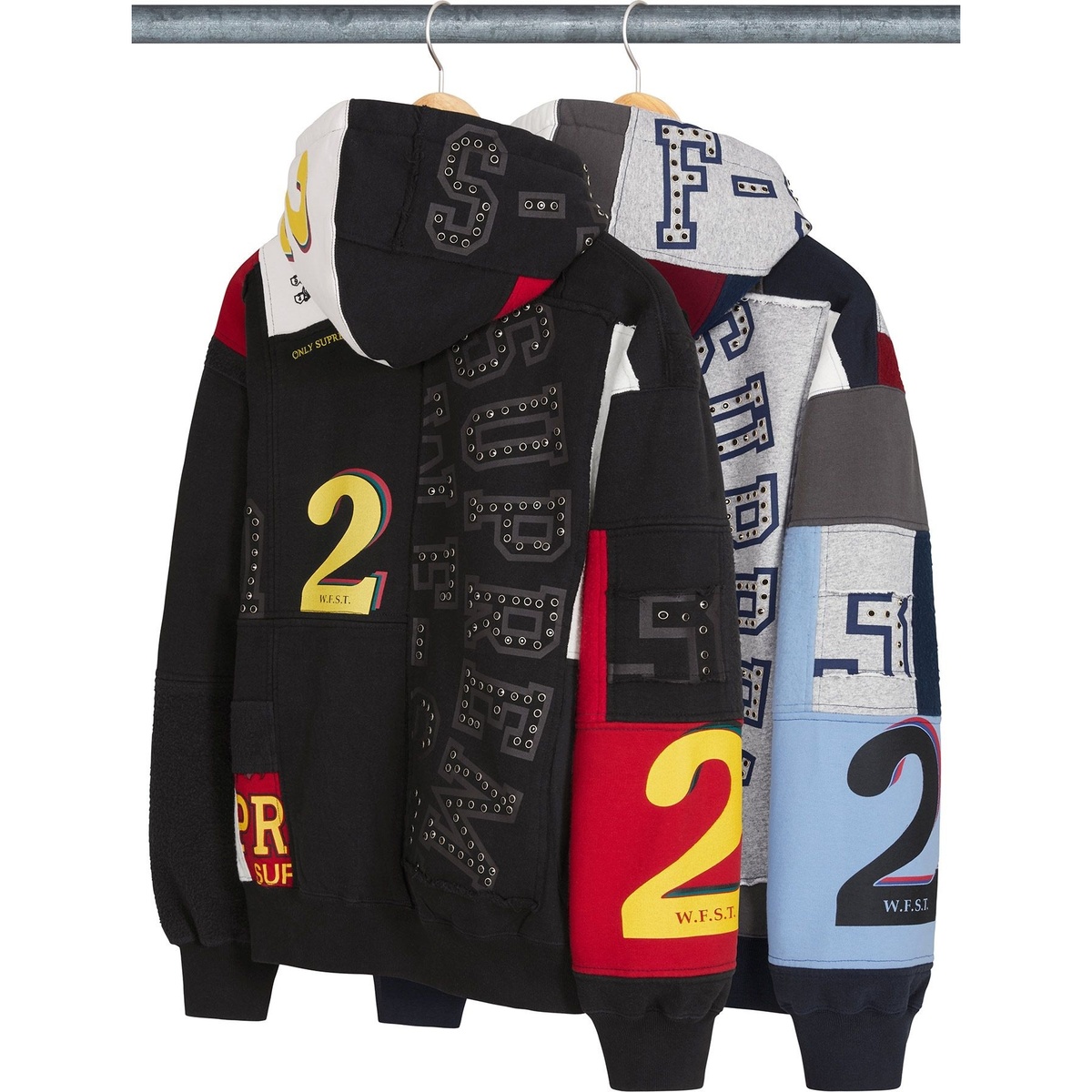トップス Supreme Patchwork Zip Up Hooded punkandy Supreme Patchwork zip-up Hoodie | Black | FARFETCH